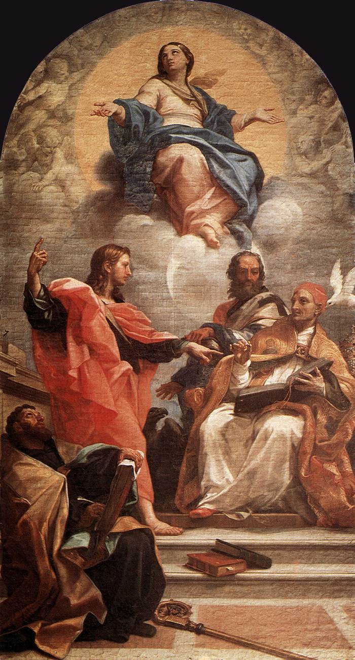 Carlo Maratta, Disputa sulla Immacolata Concezione, 1686, chiesa di Santa Maria del Popolo, Roma
