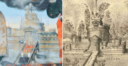 Confronto tra le due raffigurazioni di Castel Sant’Angelo